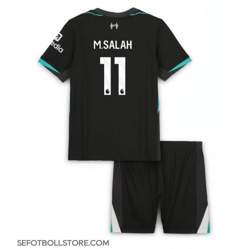 Liverpool Mohamed Salah #11 Replika babykläder Bortaställ Barn 2024-25 Kortärmad (+ korta byxor)